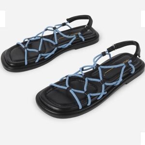 INTENTIONALLY BLANK LYCHEE ELASTIC SPORT CORD FLAT SANDAL NWOT SZ 7